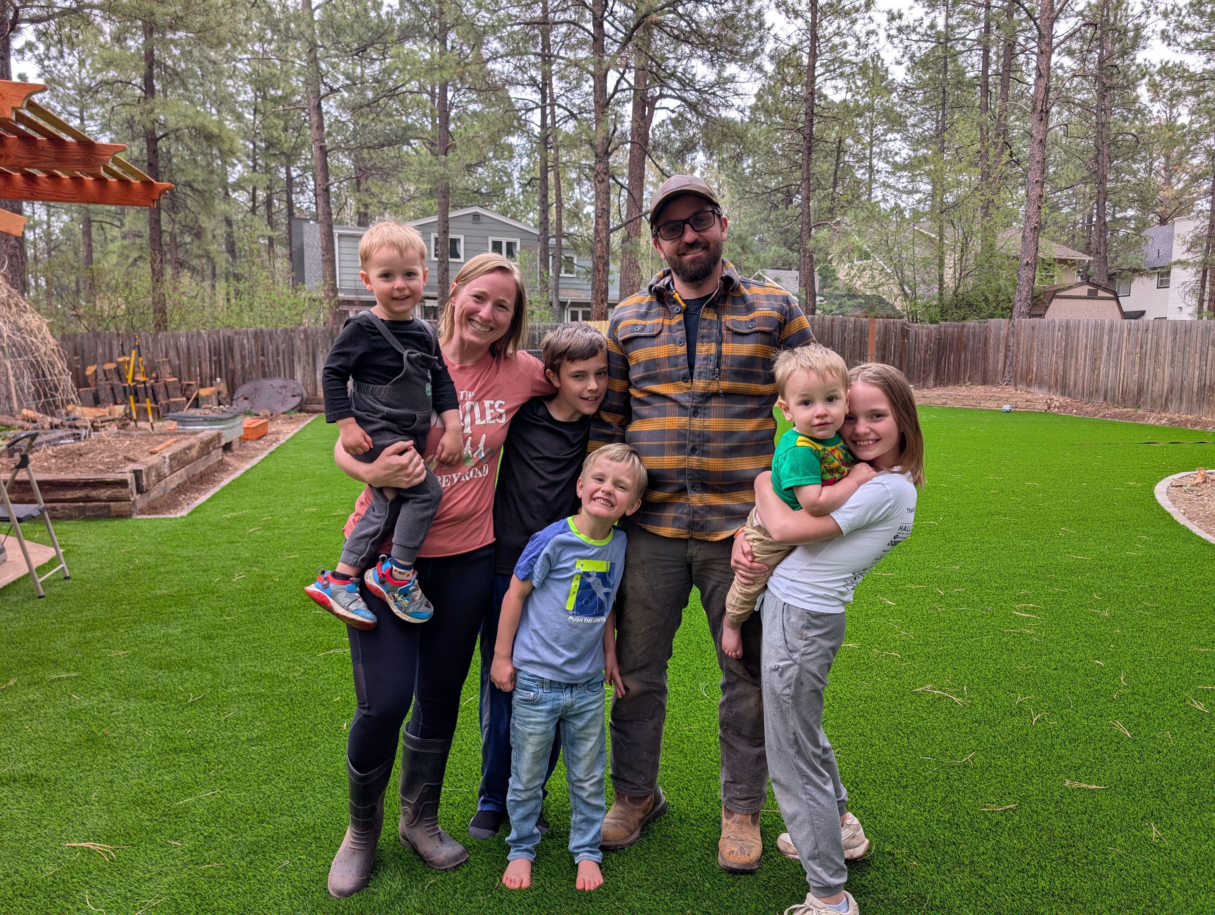 Backyard pic with family